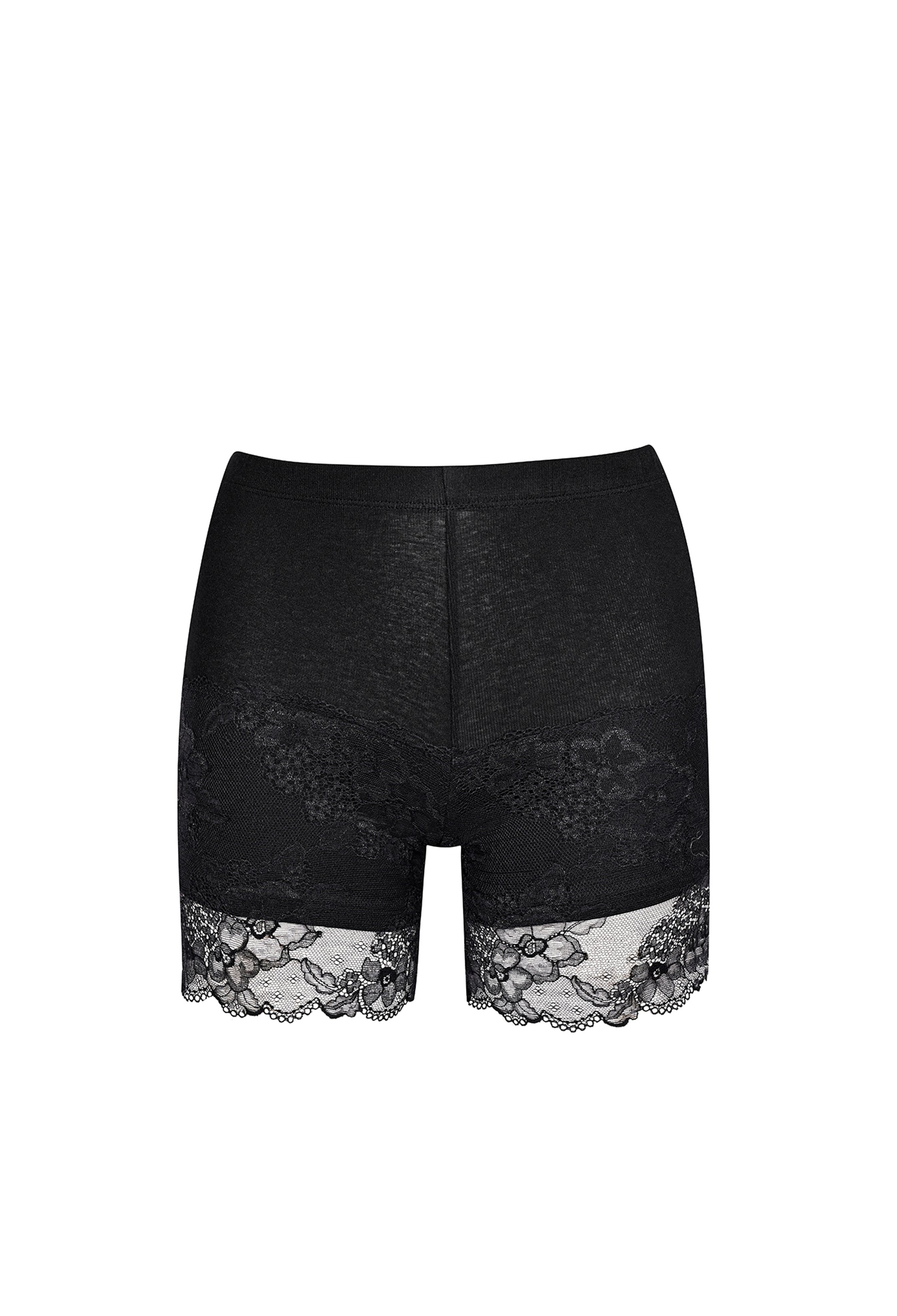 Black lace shorts best sale