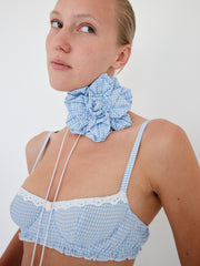 Blue Gretel Balconette Bra