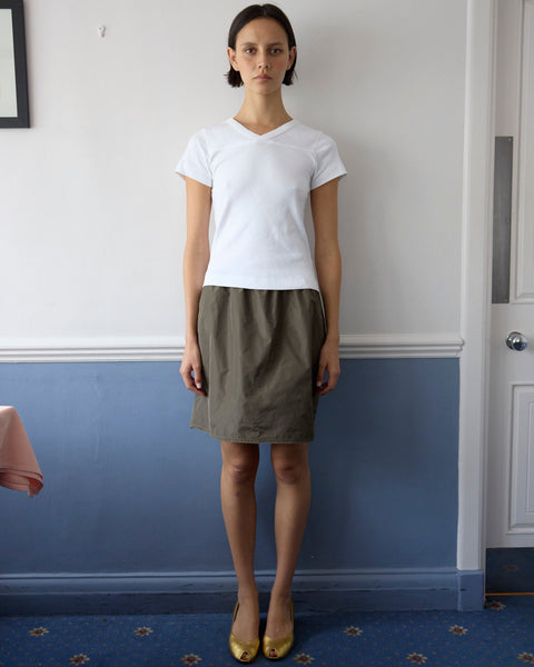 Khaki Midi Skirt