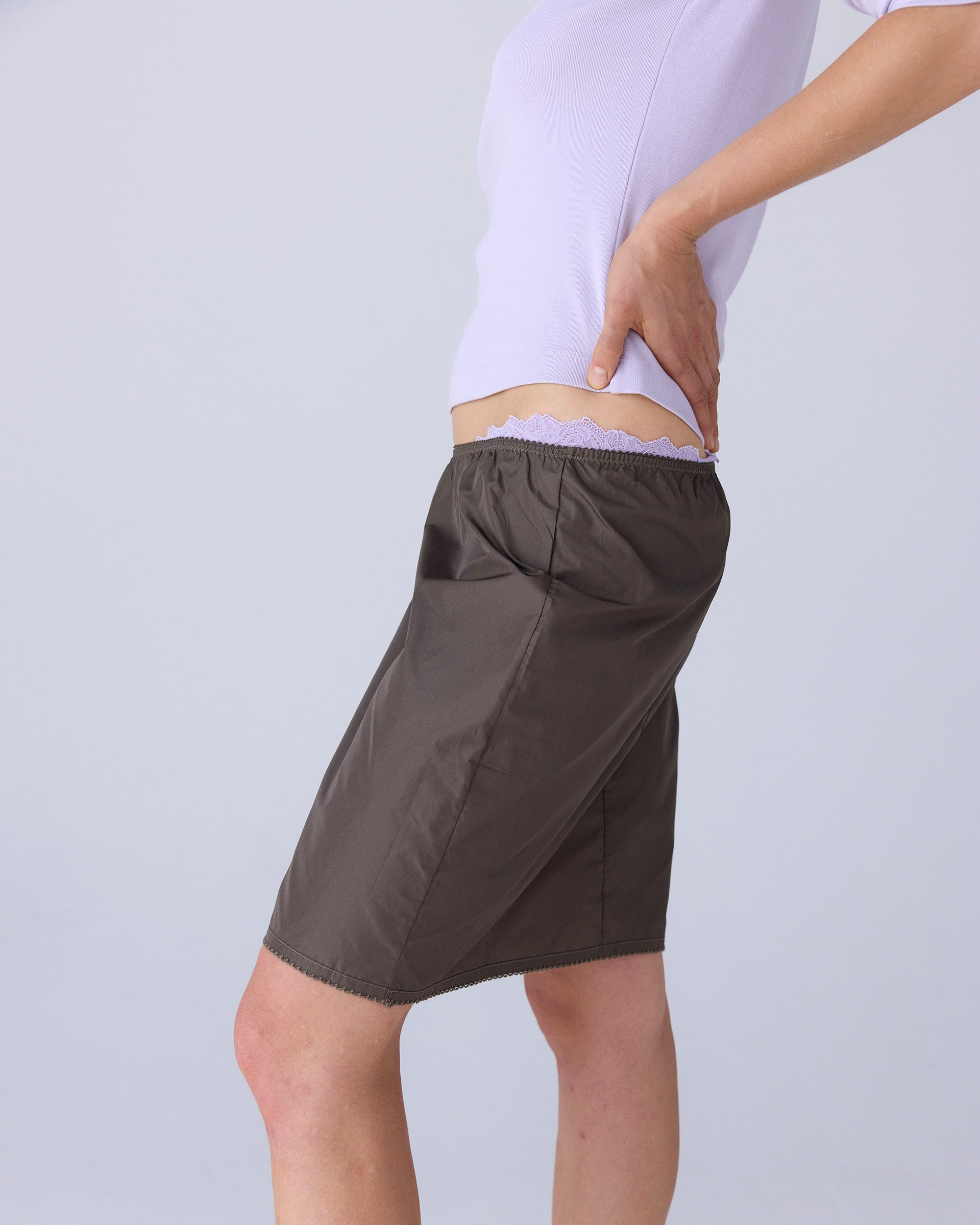 Khaki Midi Skirt