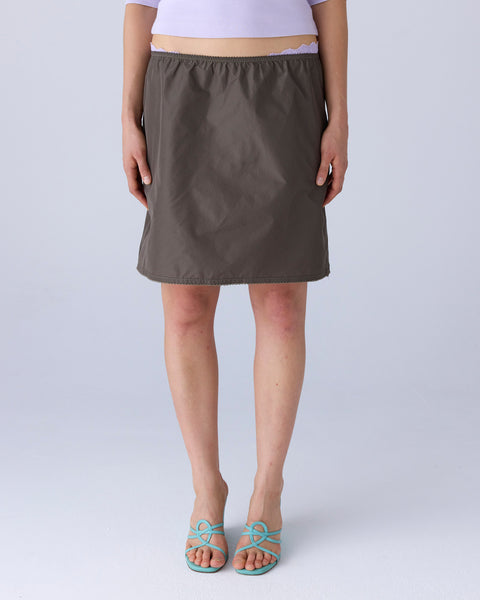 Khaki Midi Skirt