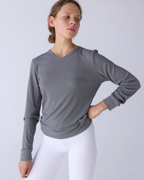 Rib V-Neck