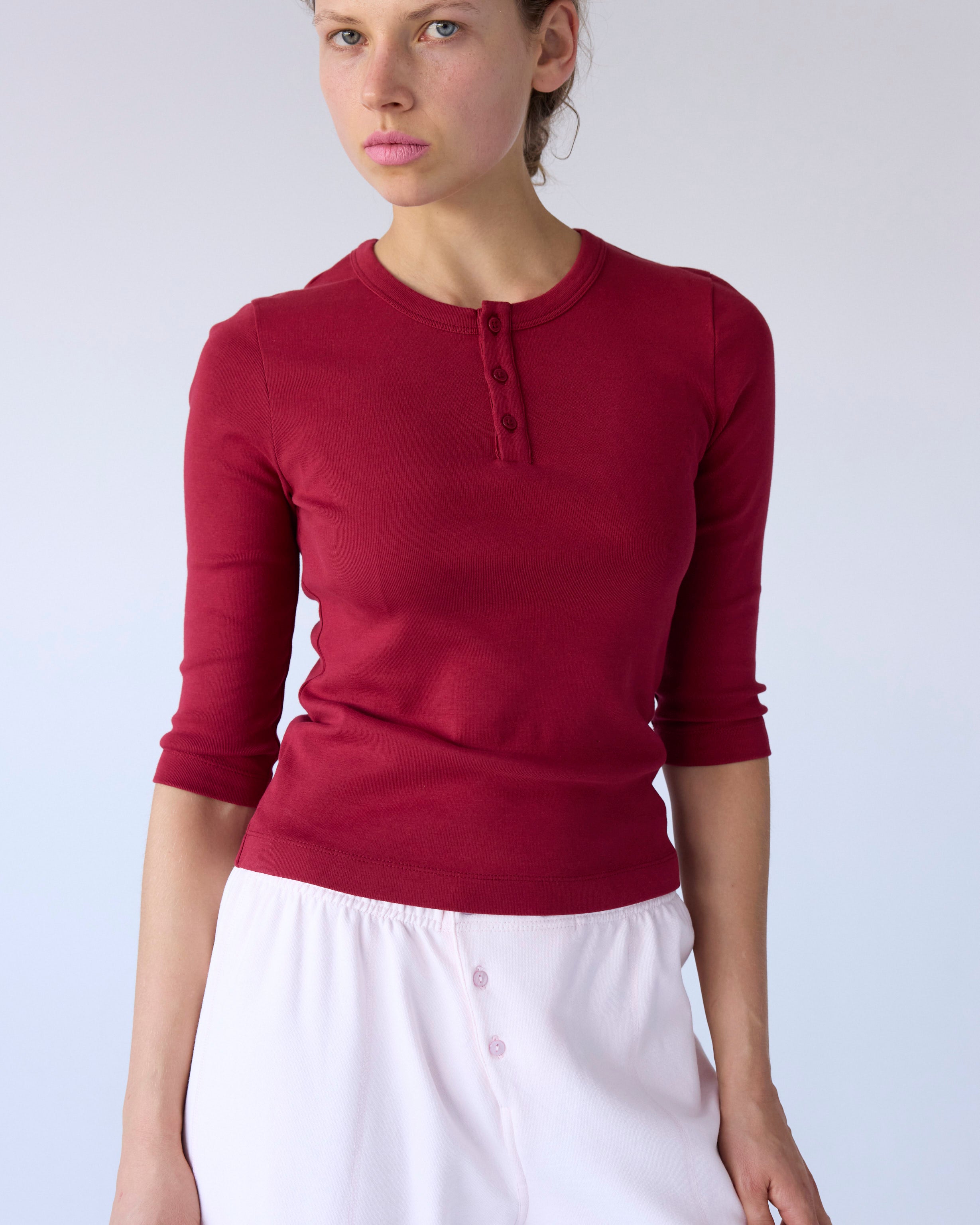 Berry Henley Tee