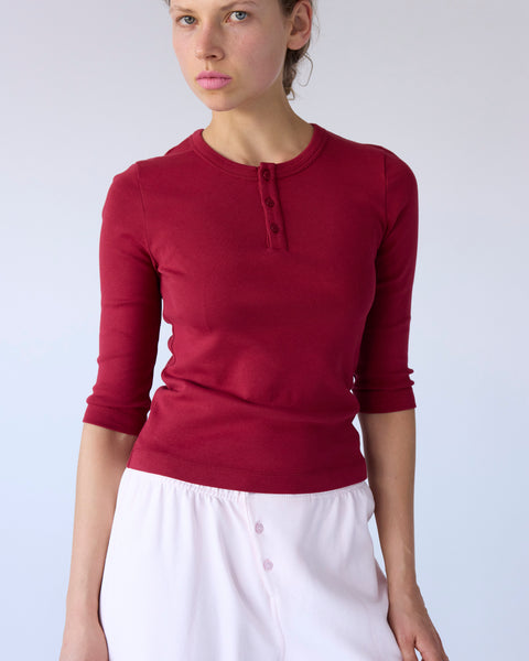 Berry Henley Tee