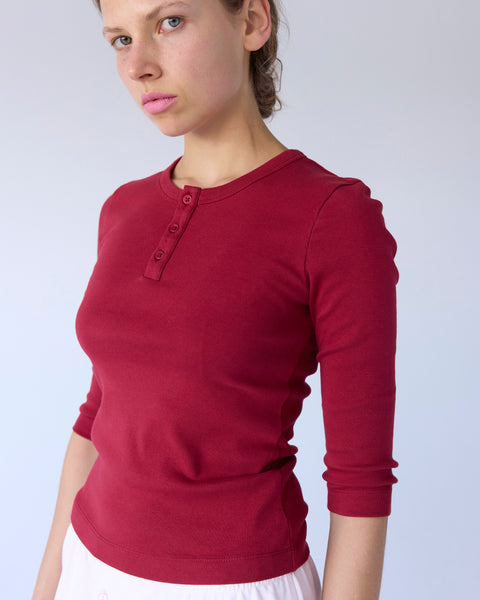 Berry Henley Tee