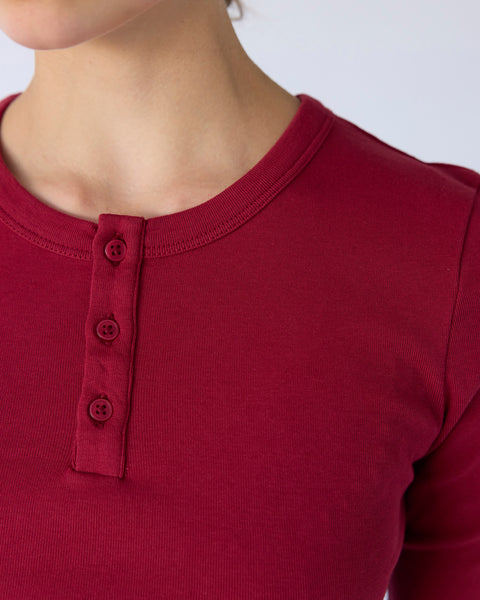 Berry Henley Tee