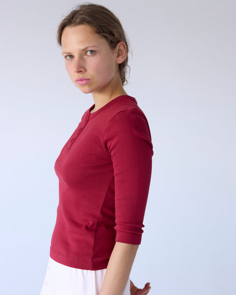 Berry Henley Tee
