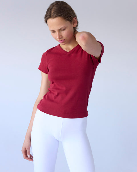 Berry V-Neck Tee