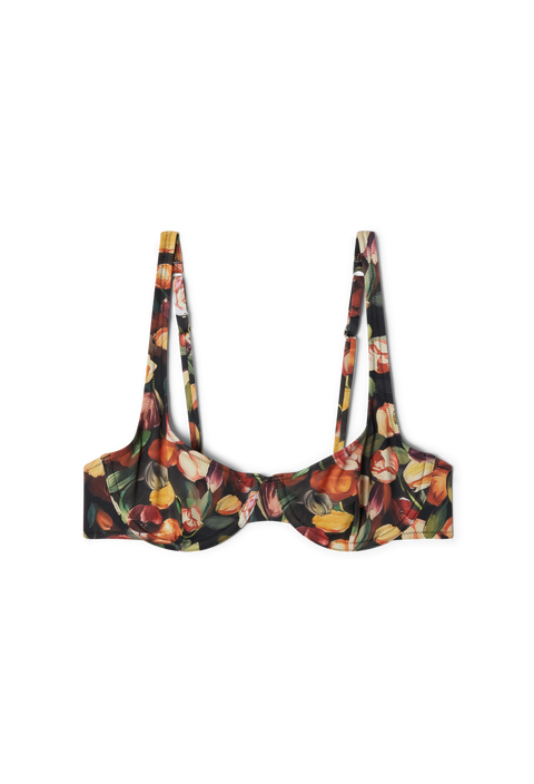 Carmen Floral Bikini Top