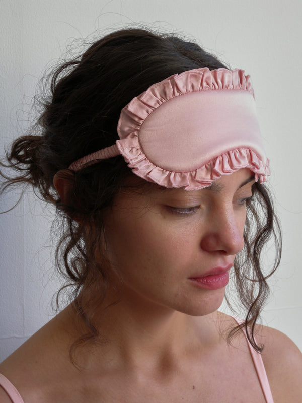 Blush Ruffle Eye Mask