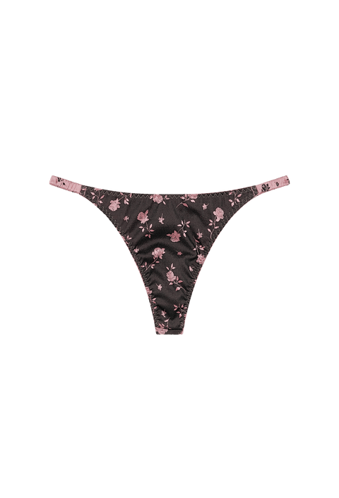 Rosy Jacquard Thong