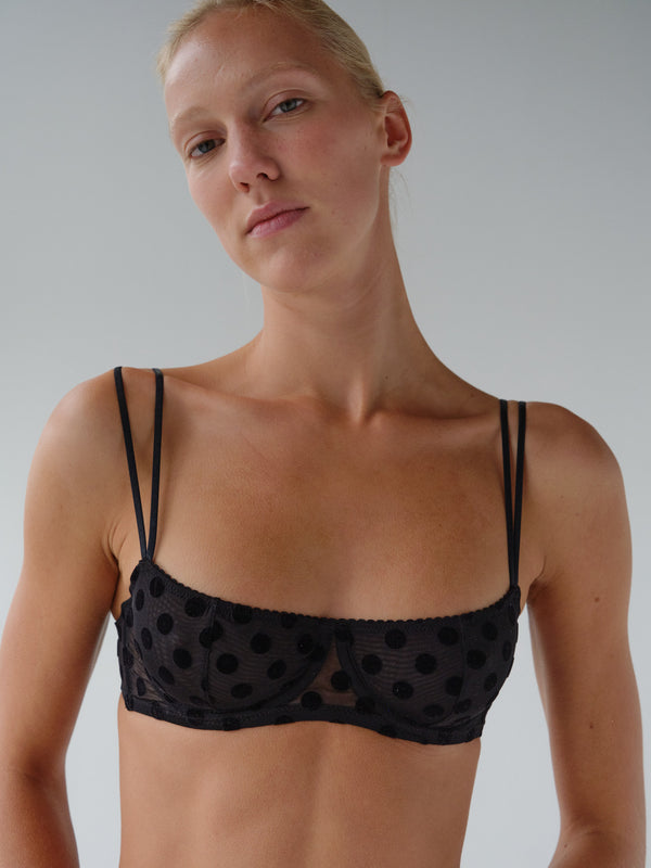Polka Flock Bra