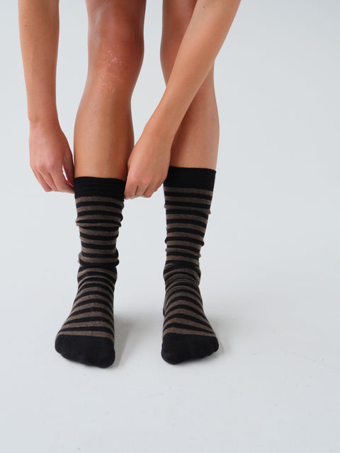 Britta Cotton Stripe Knee-Highs
