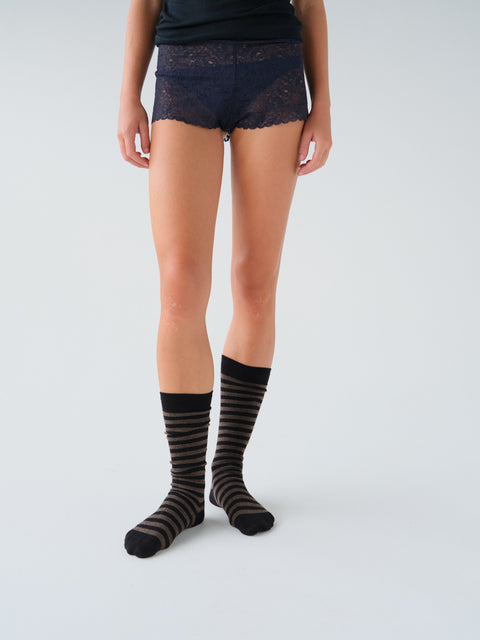 Britta Cotton Stripe Knee-Highs