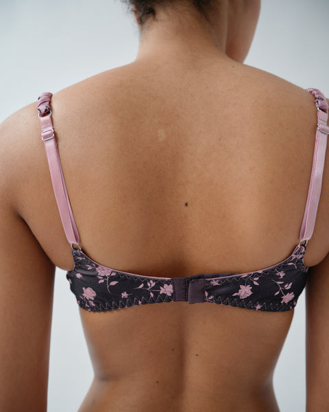 Rosy Jacquard Bra