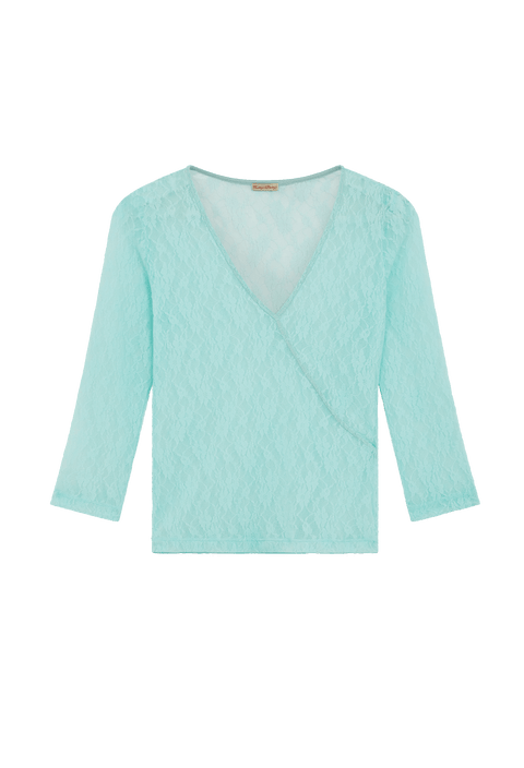 Lace Moss Wrap Top