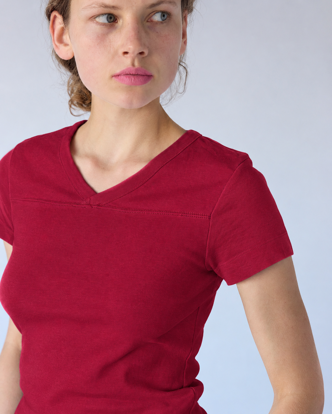 Berry V-Neck Tee