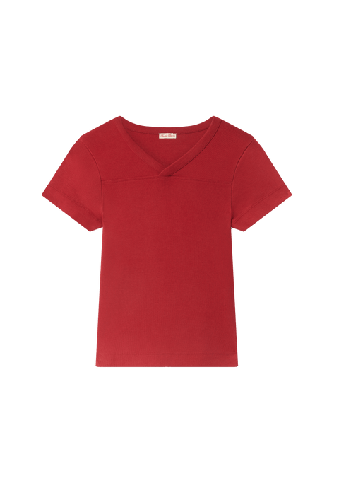 Berry V-Neck Tee