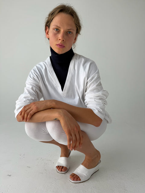 Deep V Long Sleeve